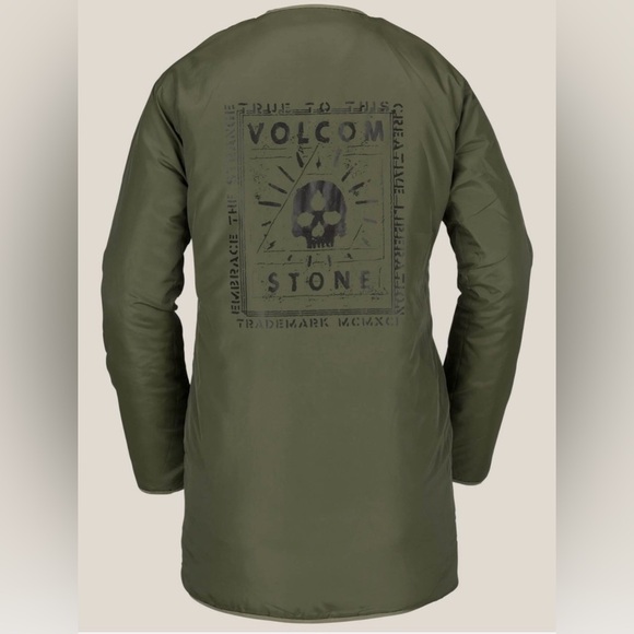 Volcom Reversible Green Quilted Utility Jacket, sz XS - Picture 4 of 16